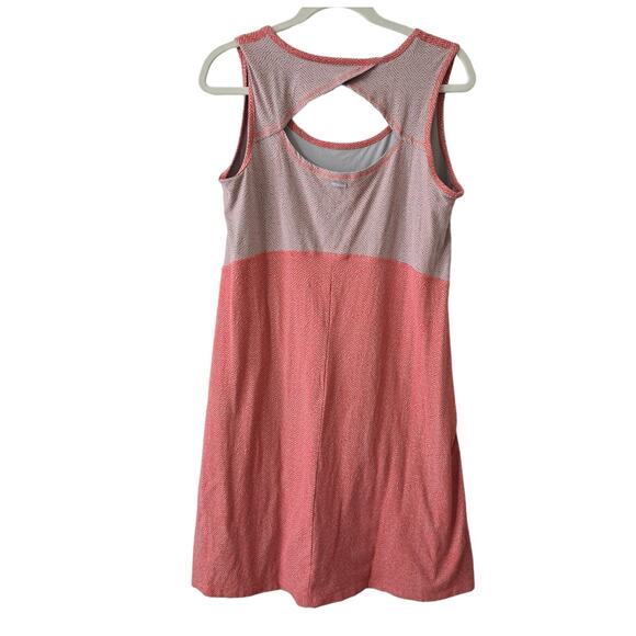 Columbia State of Mind Sleeveless Summer Dress Pink Grey Geometric Size L Large - Picture 7 of 10